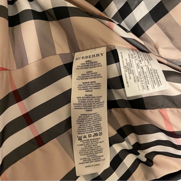 Burberry Brit Diamond Quilted Down Women Jacket Size M - Picture 7 of 13